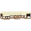 vidaXL Set de canapele de exterior cu pernă 9 pcs Natural și Crem