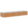 vidaXL Strat &icirc;nălțat de grădină Maro deschis 320 x 80 x 45 cm