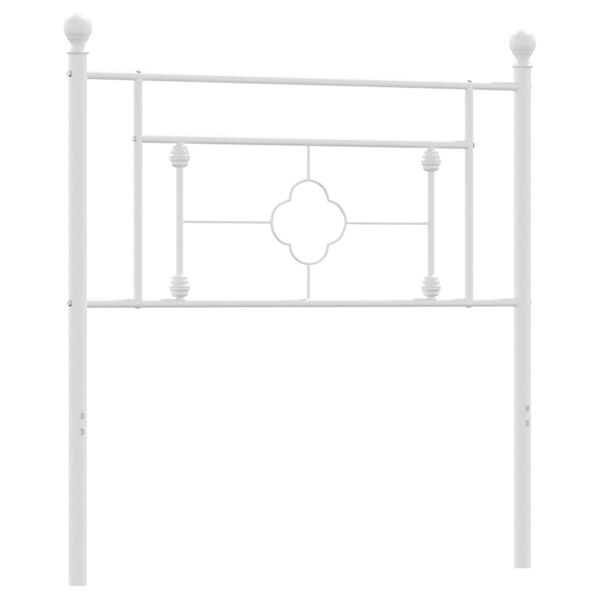 vidaXL Tăblie de pat de schimb metalică, alb, 90 cm