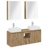 vidaXL Set dulap baie 5 buc. Stejar Artizanal Lemn prelucrat