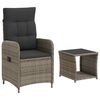 vidaXL Set de lounge pentru grădină 2 buc. Gri și gri &icirc;nchis