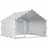vidaXL Cot pentru pui cu acoperiș Argintiu 200 x 200 x 150 cm
