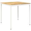 vidaXL Masă de Bar &icirc;n Grădină NAARDEN Alb 110 x 108,5 x 105 cm