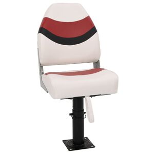 vidaXL Scaun barcă cu piedestal, reglabil &icirc;n &icirc;nălțime, rotativ la 360&deg;