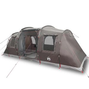 vidaXL Cort de camping tunel pentru 4 persoane, maro, impermeabil