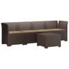 vidaXL Canapea de grădină cu 4 locuri și perne, aspect de rattan PP
