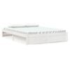 vidaXL Cadru de pat King Size, alb, 150x200 cm, lemn masiv