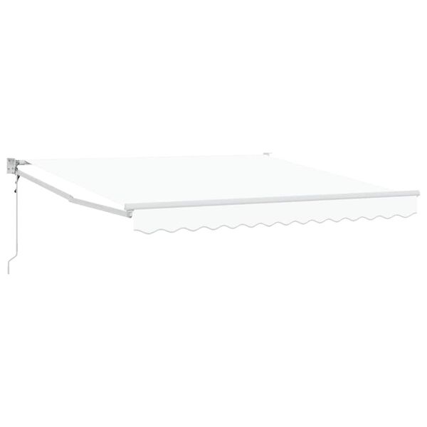vidaXL Cortina Retractabilă Alb 350 x 250 cm Poliester și Aluminiu