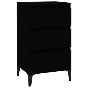 vidaXL Noptieră, negru, 40x35x70 cm, lemn prelucrat