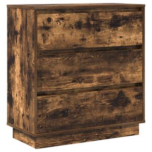 vidaXL Dulap de noapte Stejar fumuriu 71 x 34,5 x 75 cm Lemn compozit