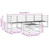 vidaXL Set de canapele de exterior 5 pcs natural Lemn Solid de Acacia