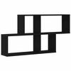 vidaXL Raft de perete Stejar Negru 76 x 15 x 53 cm Lemn compozit