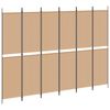 vidaXL Paravan cu 6 panouri Bej 300 x 220 cm Țesătură