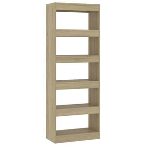 vidaXL Bibliotecă/Separator cameră, stejar sonoma, 60x30x166 cm, PAL