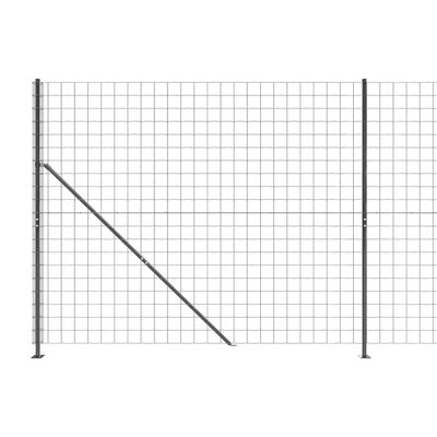 vidaXL Gard plasă de sârmă cu bordură, antracit, 1,4x25 m