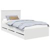 vidaXL Cadru de pat cu sertar Alb 100 x 200 cm Lemn Ingineresc