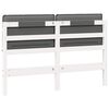 vidaXL Tăblie tapițată Alb și gri deschis 150 cm Lemn de pin masiv