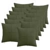 vidaXL Husă pentru pernă 12 pcs ALMELO Verde 45 x 45 cm cord