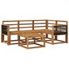 vidaXL Set de canapele de exterior 5 pcs natural Lemn Solid de Acacia