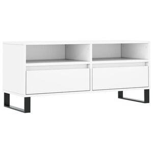 vidaXL Comodă TV, alb, 100x34,5x44,5 cm, lemn prelucrat