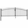 vidaXL Poartă de gard cu ușă dublă Woerden cu v&acirc;rf tip suliță 400x149,5 cm