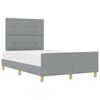 vidaXL Cadru de pat cu headboard Gri deschis 120 x 190 cm țesătură
