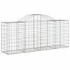 vidaXL Coșuri gabion arcuite 4 buc, 200x50x80/100 cm, fier galvanizat