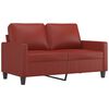 vidaXL Canapea cu 2 locuri, roșu vin, 120 cm, material textil