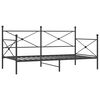 vidaXL Pat de zi fără saltea Negru 107x203 cm Oțel