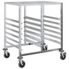 vidaXL Cărucior cu tăvi cu 12 containere GN 75x55x87cm oțel inoxidabil