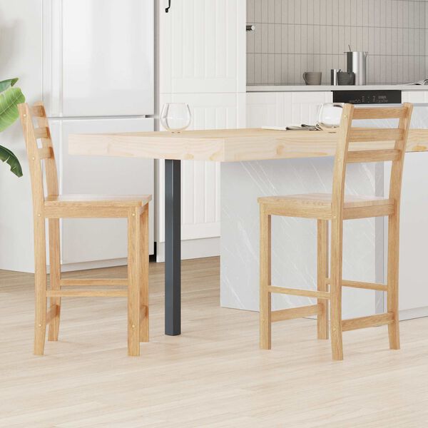 vidaXL Scaune de dining 2 pcs natural 40 x 47,5 x 99,5 cm