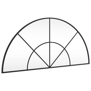 vidaXL Oglindă de perete, negru, 100x50 cm, arcuită, fier