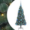 vidaXL Pom de Crăciun artificial pre-iluminat cu set de globuri 120 cm