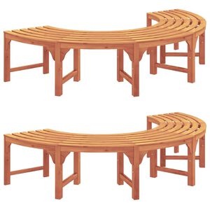 vidaXL Bancă cu arbori 8 -Seater 2 buc. 160 x 80 x 45cm natural
