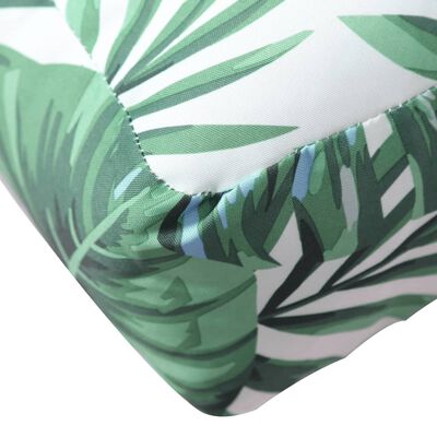 vidaXL Pernă de paleți, imprimeu frunze, 60x60x12 cm, material textil