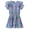 vidaXL Rochie pentru copii, m&acirc;neci cu volane, albastru cobalt, 92