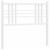 vidaXL Tăblie de pat de schimb metalică, alb, 107 cm