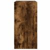 vidaXL Dulap lateral cu uși din sticlă, stejar fumuriu, 68x37x75,5 cm
