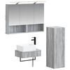 vidaXL Set dulap baie 4 pcs Sonoma gri 50 x 14,5 x 70 cm