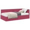 vidaXL Cadru de pat colțar cu saltea cu headboard 2 pcs Verde Catifea