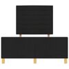vidaXL Cadru de pat cu headboard Negru 120 x 190 cm țesătură