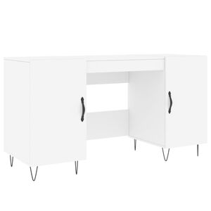 vidaXL Birou, alb, 140x50x75 cm, lemn compozit