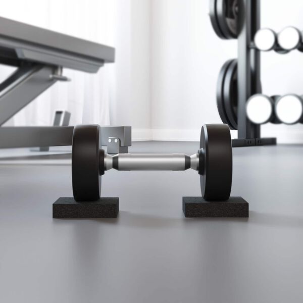 vidaXL Pat din granulate de cauciuc Negru 9 x 9 x 2 cm Cauciuc