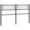 vidaXL Tăblie de pat de schimb metalică, negru, 150 cm