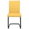 vidaXL Scaune de bucătărie consolă, 2 buc., galben muștar, textil