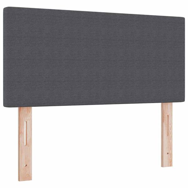 vidaXL Tăblie cap cu headboard Gri închis 80 cm Piele artificială