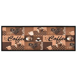 vidaXL Covoraș bucătărie, lavabil, maro model cafea, 45x150 cm