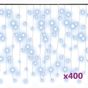 vidaXL Lumini de perdea tip gheață 400 LED-uri alb rece 8 funcții 10 m