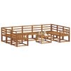 vidaXL Set de canapele de exterior 10 pcs natural Lemn Solid de Acacia