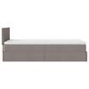 vidaXL Cadru de pat otoman cu saltea Taupe 90x190cm Material